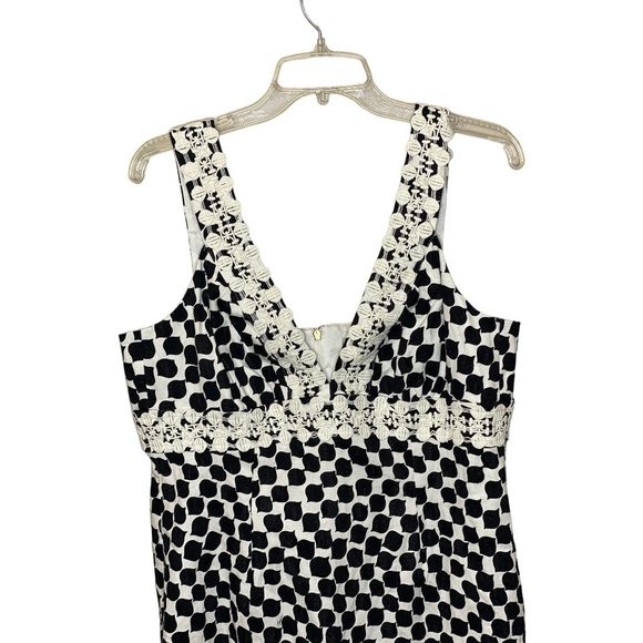 NWT Trina Turk Size 14 Secret Sheath Party Dress Lace MSRP$298 USA Black/White - Picture 7 of 15